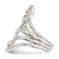 Sterling Silver Polished Fancy Swirl Ring view 3