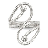 Sterling Silver Polished Fancy Swirl Ring view 4