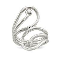 Sterling Silver Polished Fancy Swirl Ring view 1