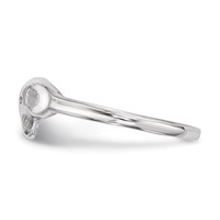 Sterling Silver Rhodium-plated Polished Elephant Ring view 3