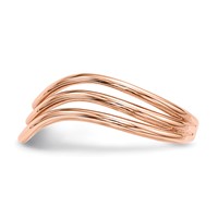 Sterling Silver Rose-tone 3-band Ring view 3