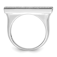 Sterling Silver Rhodium-plated CZ Ring view 2