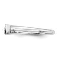 Sterling Silver Rhodium-plated CZ Ring view 3