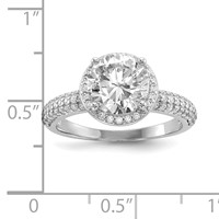 Sterling Silver Rhodium-plated CZ Pavé Ring view 5