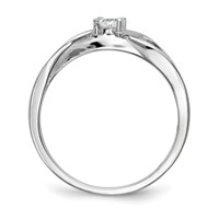 Sterling Silver Rhodium-plated CZ Ring view 2