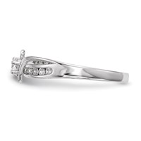 Sterling Silver Rhodium-plated CZ Ring view 3