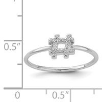 Sterling Silver Rhodium-plated CZ Hashtag Ring view 5