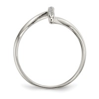 Sterling Silver CZ Bar Ring view 2