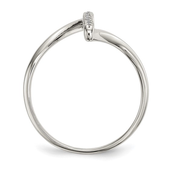 Sterling Silver CZ Bar Ring