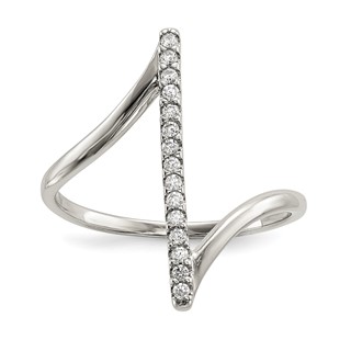 Sterling Silver CZ Bar Ring