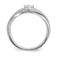 Pure Fire Sterling Silver Rhod-plated CZ Ring view 2