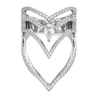 Pure Fire Sterling Silver Rhod-plated CZ Ring view 4