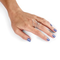 Pure Fire Sterling Silver Rhod-plated CZ Ring view 5