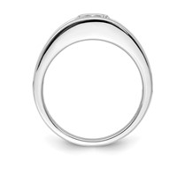 Sterling Silver Rhodium-plated CZ Ring view 2