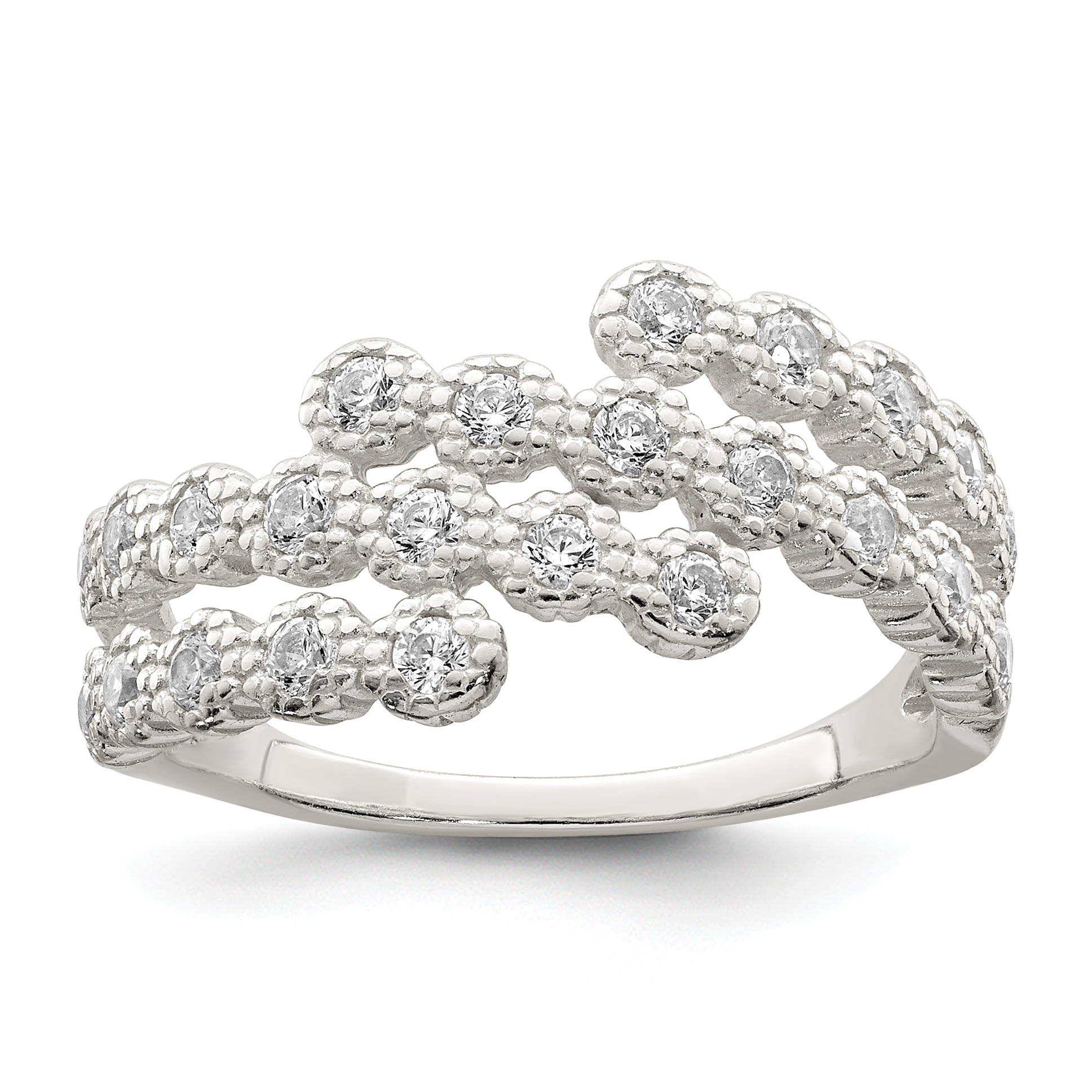 Sterling Silver CZ Ring (QR6727-6)