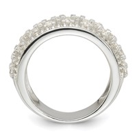 Sterling Silver Polished CZ Ring view 2
