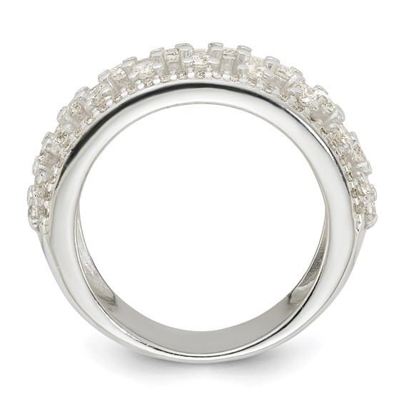 Sterling Silver Polished CZ Ring