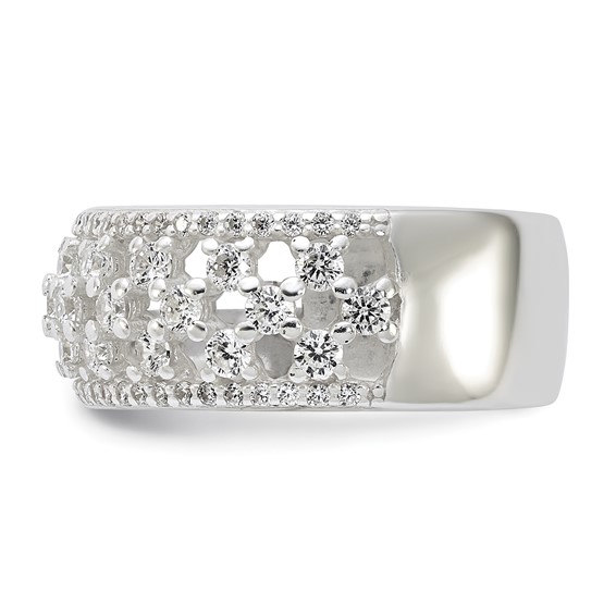 Sterling Silver Polished CZ Ring