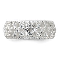 Sterling Silver Polished CZ Ring view 4