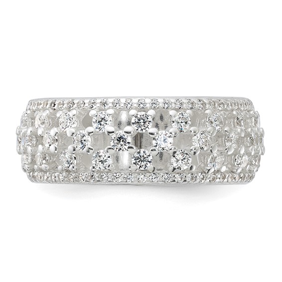 Sterling Silver Polished CZ Ring