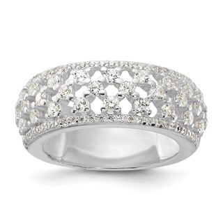 Sterling Silver Polished CZ Ring