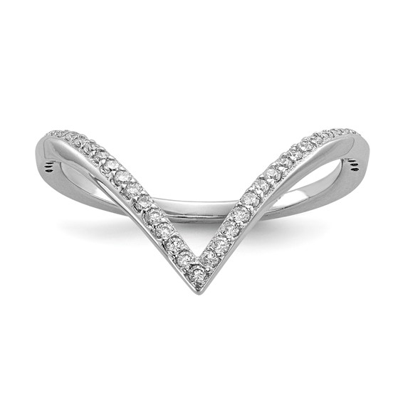 Sterling Silver Rhodium & Black-plate, Gold & Rose-tone CZ 4 Ring Set