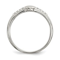 Sterling Silver CZ Heart Ring view 2