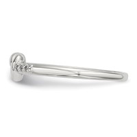 Sterling Silver CZ Heart Ring view 3
