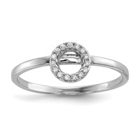 Sterling Silver Rhodium-plated CZ X & O 2-Ring Set view 3
