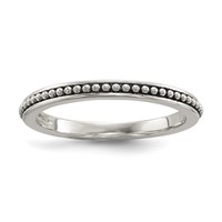 Sterling Silver Rings with 14K Antiqued 8mm Button Fwc Pearl Set of 3 view 5