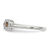 Sterling Silver Champagne CZ Ring view 3
