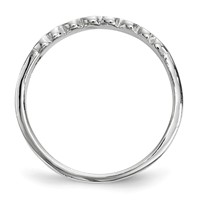 Sterling Silver Rhodium-plated Children's Enameled Hearts Ring view 2