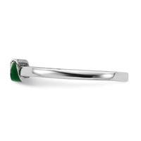 Sterling Silver Rhodium-plated Childs Enameled Watermelon Ring view 3