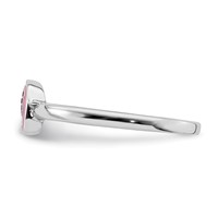 Sterling Silver Rhodium-plated Childs Enameled Pink Elephant Ring view 4