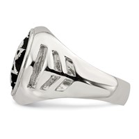 Sterling Silver Antiqued Star of David Ring view 4