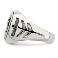 Sterling Silver Antiqued Anchor Ring view 4