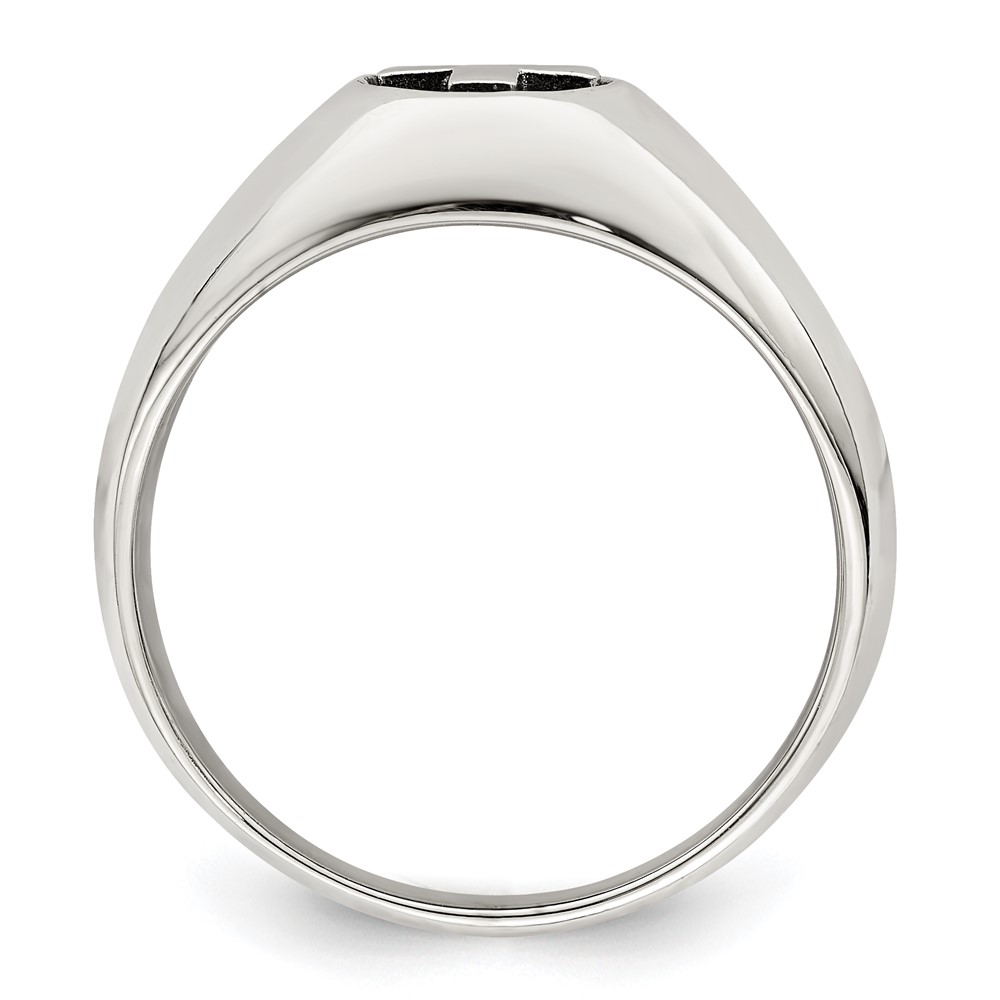 Sterling Silver Antiqued Cross Ring (QR6848-10)