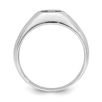 Sterling Silver Rhodium-plated & Antiqued Cross Ring view 2