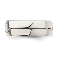 Sterling Silver Rose-tone Double Heart Ring view 4