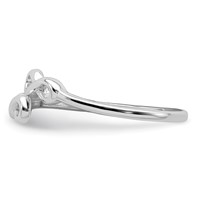 Sterling Silver Rhodium Plated Infinity Ring view 3