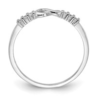 Sterling Silver Rhodium Plated CZ Infinity Ring view 2