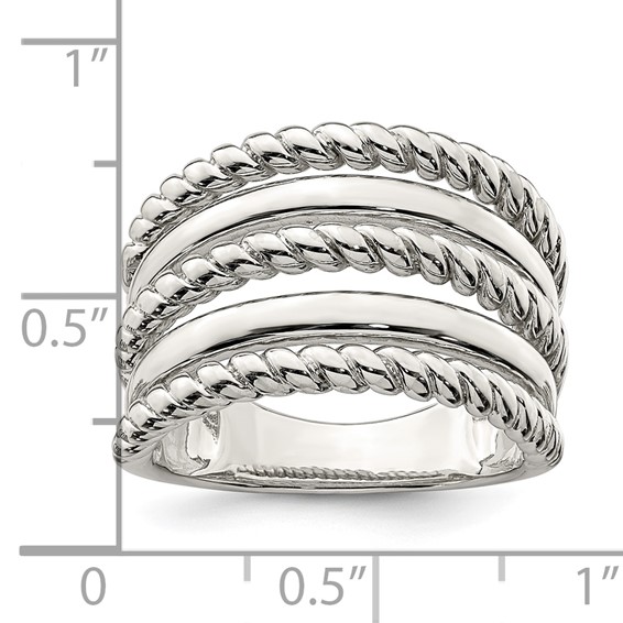 Sterling Silver Polished Fancy Ring