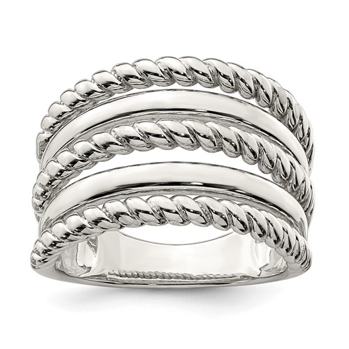 Sterling Silver Polished Fancy Ring
