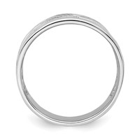 Sterling Silver Rhodium-plated Flower Ring view 2
