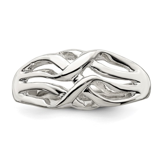 Sterling Silver Polished Woven Ring