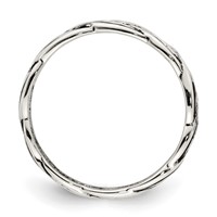 Sterling Silver Antiqued Celtic Band view 2