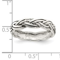 Sterling Silver Antiqued Celtic Band view 5
