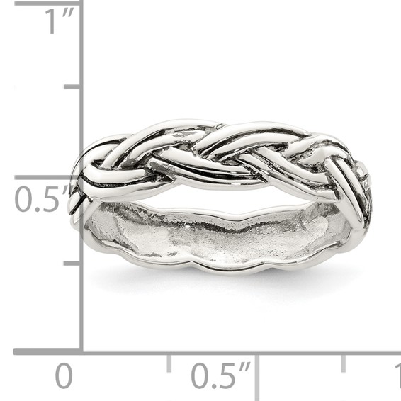 Sterling Silver Antiqued Celtic Band