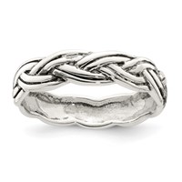Sterling Silver Antiqued Celtic Band view 1