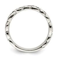 Sterling Silver Antiqued Celtic Knot Band view 2